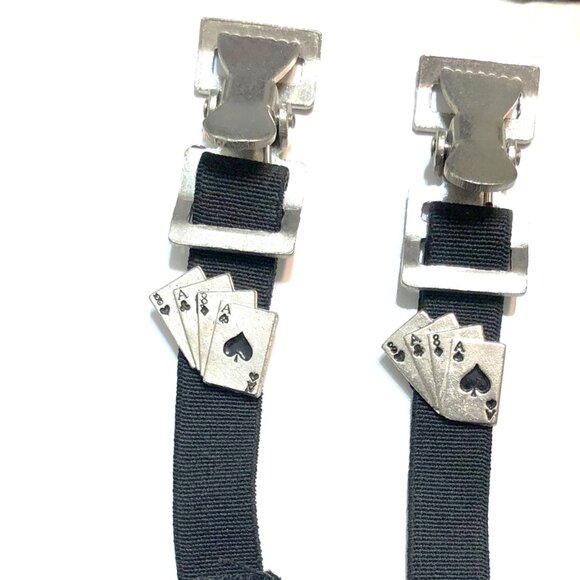 Tennessee Leather Unisex Ace of Cards Motorcycle Riding Pant Alligator Clips 💸 - Picture 2 of 3